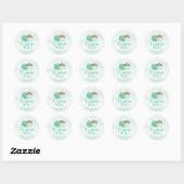 Mintsnoepjes waterverf bedankt ronde sticker (Vel)