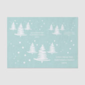 Mintwitte minimalistische kerstbomen tissuepapier (Voorkant)