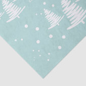Mintwitte minimalistische kerstbomen tissuepapier (Detail)