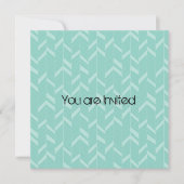 Minty Aqua Abstract Baby shower Kaart (Voorkant)
