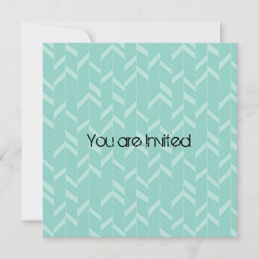 Minty Aqua Abstract Baby shower Kaart (Voorkant)