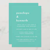 Minty Aqua Blauwgroen minimalistische zomer kust b Kaart (Voorkant / Achterkant)