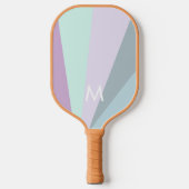 Minty Blauwgroen Sorbet Monogram Modern Gepersonal Pickleball Paddle (Voorkant)