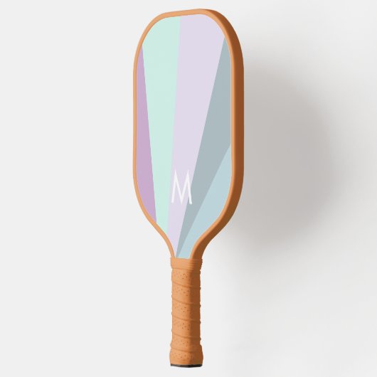 Minty Blauwgroen Sorbet Monogram Modern Gepersonal Pickleball Paddle (Links)