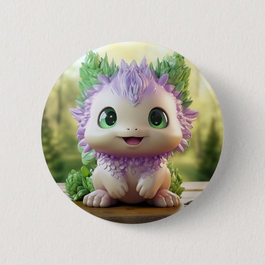 Minty, de charmante Axolotl Ronde Button 5,7 Cm (Voorkant)