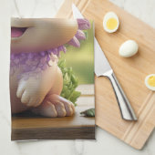 Minty, de charmante Axolotl Theedoek (Quarter Fold)