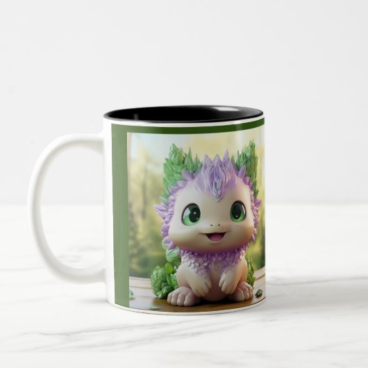 Minty, de charmante Axolotl Tweekleurige Koffiemok (Links)