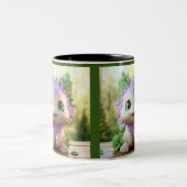Minty, de charmante Axolotl Tweekleurige Koffiemok (Center)