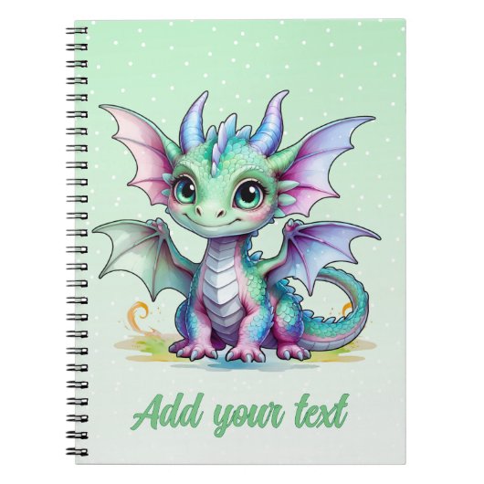 Minty Dragon Dromen – Persoonlijk Dagboek Notitieboek (Voorkant)