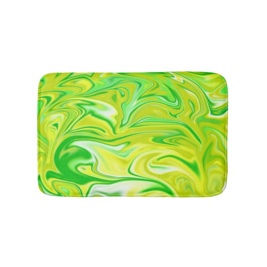 Minty Dream: de zachte wervelingen van groen marme Badmat (Voorkant)
