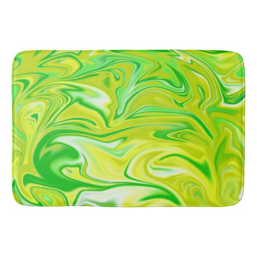 Minty Dream: de zachte wervelingen van groen marme Badmat (Voorkant)