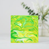 Minty Dream: de zachte wervelingen van groen marme Save The Date (Staand voorkant)