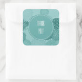 Minty Flowers Vierkante Sticker (Tas)