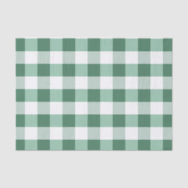 Minty Forest Groene Tartan Plaid Patroon Print Tissuepapier
