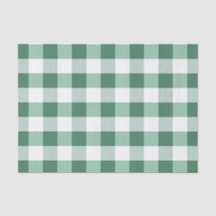 Minty Forest Groene Tartan Plaid Patroon Print Tissuepapier