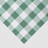 Minty Forest Groene Tartan Plaid Patroon Print Tissuepapier (Detail)