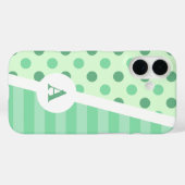 Minty Fresh Polka Dot en Stripe Patroon Case-Mate iPhone Case (Achterkant (horizontaal))