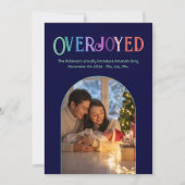 Minty Fresh Xmas Baby Geboorteaankondiging Foto Feestdagenkaart (Voorkant)