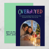 Minty Fresh Xmas Baby Geboorteaankondiging Foto Feestdagenkaart (Voorkant / Achterkant)