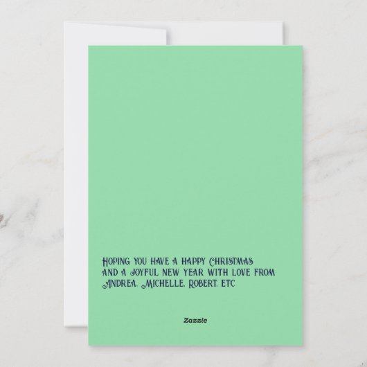 Minty Fresh Xmas Baby Geboorteaankondiging Foto Feestdagenkaart (Achterkant)