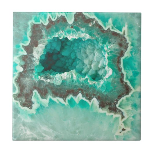 Minty Geode Crystals Tegeltje (Voorkant)