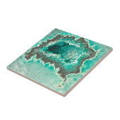 Minty Geode Crystals Tegeltje (Zijkant)