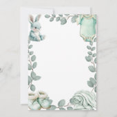 Minty Green Baby Stuff Muslim Aqiqah Kaart (Achterkant)