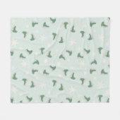 minty green ice skates fleece deken (Voorkant (Horizontaal))