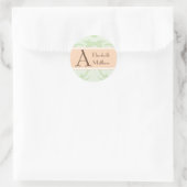 Minty Green Pas Laatste en Voornaam Sticker aan (Tas)