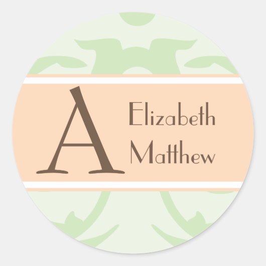 Minty Green Pas Laatste en Voornaam Sticker aan (Voorkant)