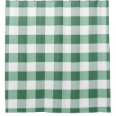 Minty Green Pset Checkered Squares Douchegordijn (Voorkant)
