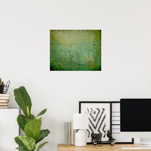 Minty Green Sky Poster (Thuiskantoor)