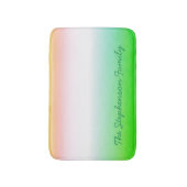 Minty Groen tot Witte Gradiënt met Groen Manuscrip Badmat (Voorkant Verticaal)