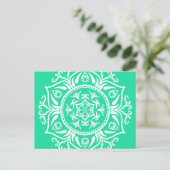 Minty Mandala Briefkaart (Staand voorkant)