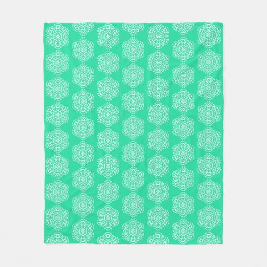 Minty Mandala Fleece Deken (Voorkant)