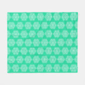 Minty Mandala Fleece Deken (Voorkant (Horizontaal))
