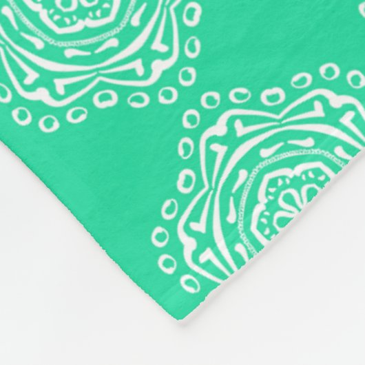 Minty Mandala Fleece Deken (Hoek)
