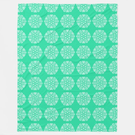 Minty Mandala Fleece Deken (Voorkant)