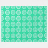 Minty Mandala Fleece Deken (Voorkant (Horizontaal))
