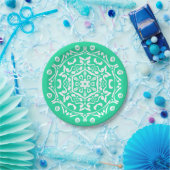 Minty Mandala Papieren Bordje (Feest)