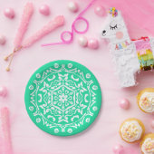 Minty Mandala Papieren Bordje (Feest)
