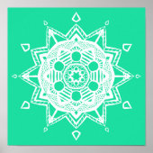 Minty Mandala Poster (Voorkant)