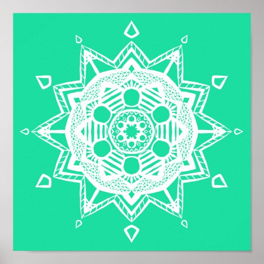 Minty Mandala Poster (Voorkant)