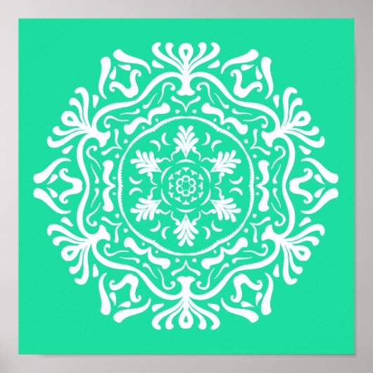 Minty Mandala Poster (Voorkant)