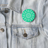 Minty Mandala Ronde Button 5,7 Cm (In situ)