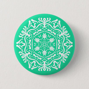 Minty Mandala Ronde Button 5,7 Cm