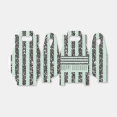Minty Mint Green & Silver Glitter Stripes Party Bedankdoosjes (Uitgevouwen)