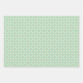 Minty Peach Serenade Wrapping Paper Flat Sheet Set (Voorkant 3)
