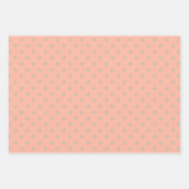 Minty Peach Serenade Wrapping Paper Flat Sheet Set (Voorkant 2)