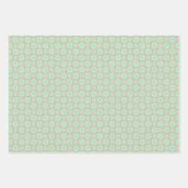 Minty Peach Serenade Wrapping Paper Flat Sheet Set